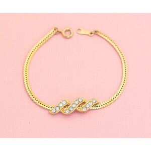 Vintage Serpent Chain Diamond Bracelet | 6.25 inch | Avon | H23